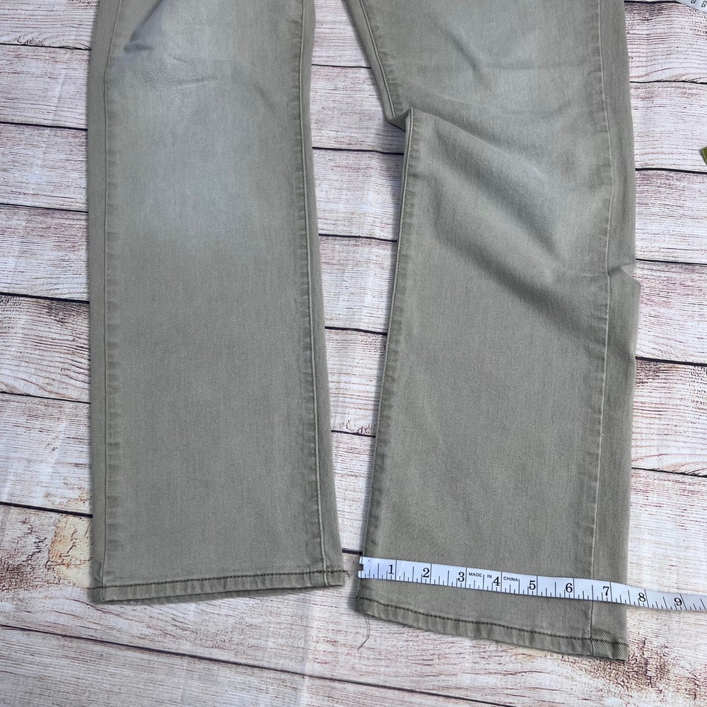 Cremieux Relaxed Straight Jeans Mens 34/30 Khaki Tan Premium Denim Stretch - Picture 7 of 9